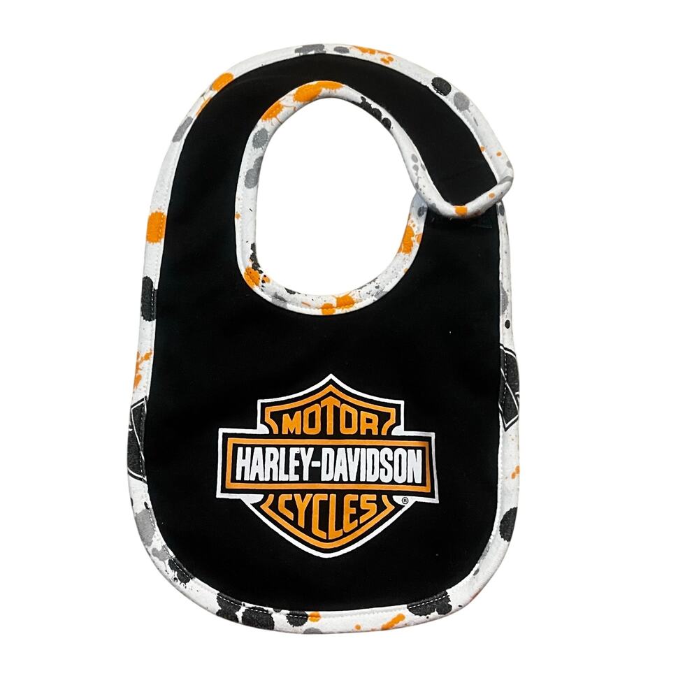 Harley Davidson Baby Bib 18M Black Logo Motorcycles Feeding Camouflage Gift
